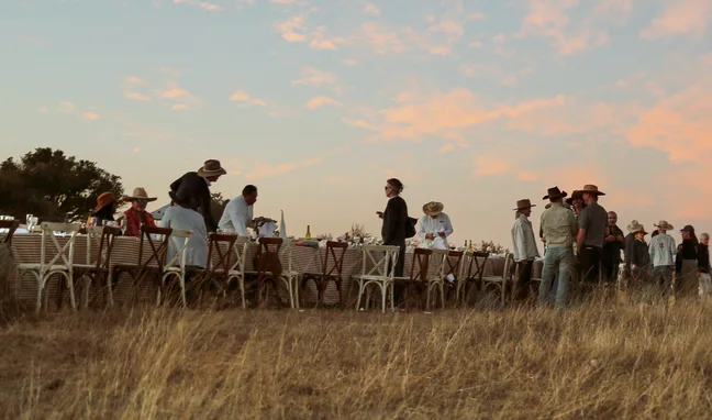Cena con catering al aire libre al atardecer de The Restaurant en San Miguel de Allende
