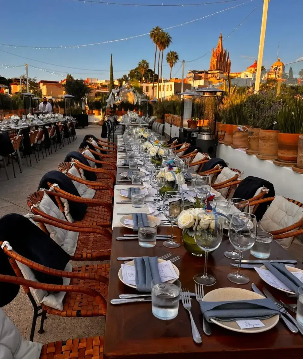 Espacio para eventos en la terraza de Casa 1810 en San Miguel de Allende