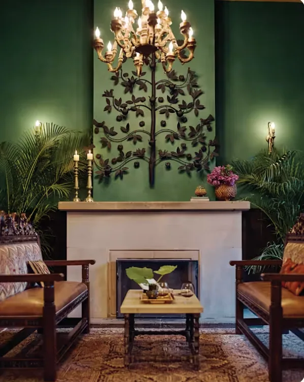 Salón verde en Casa de Sierra Nevada