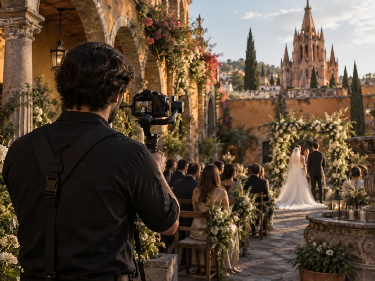 Imagen genérica de videografía de bodas
